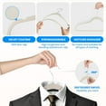 thumbnail image 4 of Simple Deluxe 70 Pack Velvet Hangers, Non-Slip Clothes Hangers with Shoulder Notches, 360° Swivel Hooks, Heavy Duty Coat Suit Hangers for Closet Space Saving, White, 4 of 8