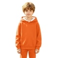 thumbnail image 4 of Xyant Kids Girls Boys Hoodies Cotton Long Sleeve Pullover Hooded Sweatshirts with Pocket (Orange,5-6 Years), 4 of 7