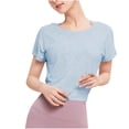 thumbnail image 1 of SwiftWear Haut Court Dos Nu pour Femme / T-Shirt Court d'Été Décontracté en Coton à Manches Courtes Tee à Col Rond, 1 of 5