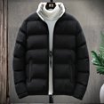 thumbnail image 2 of Vedolay Men Coats for Winter Work Winter Business Fashion Cropped Fall Coat Black,3XL, 2 of 5