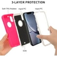 thumbnail image 6 of Entronix Heavy Duty Case Designed for iPhone XR Shockproof Dustproof Triple Layer Rugged Case, Pink, 6 of 9