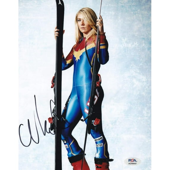 Mikaela Shiffrin USA Skiing Ski 2026 Olympics Signed Autograph 8x10 Photo PSA/DNA COA B