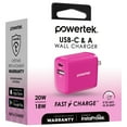 thumbnail image 6 of Liquipel Powertek Two Tone 20W Combo Wall Charger - Pink, 6 of 7