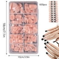 thumbnail image 6 of 600x Full Cover Stick on Nail Artificial Nails French Tip False Nails Press On Nail Ballerinas False Nails for Woman, 6 of 13