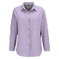 thumbnail image 6 of Xunmmm Button Down Shirts For Women Patchwork Pullover Plaid Printed Casual Long Sleeve Shirt Womens Blouses Purple XXL, 6 of 8