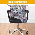 thumbnail image 2 of Stretch Printed Computer Office Chair Covers, Soft Fit Universal Desk Rotating Chair Slipcovers, Removable Washable Anti-Dust Spandex Chair Protector Cover with Zipper, Blue Green, 2 of 7