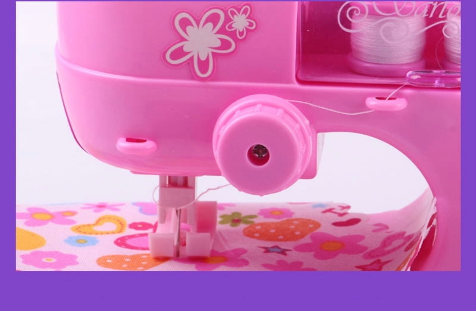 Kids Mini Sewing Machine Toy - Realistic Pretend Play Set with Light & Sound, Safe Stitching Kit for Beginners