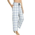 thumbnail image 2 of Sigee Blue Checkboard Print Women's Soft Pajama Pants - Breathable and Comfortable Lounge Sleep Bottoms with Elastic Waistband and Pockets-X-Large, 2 of 9