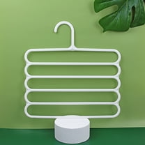 Slip Free 5 Layers Closet Pants Organizer, Multifunctional Space Saving Cloth Hanger for Clothes Trousers Scarfs Ties, 1 Pcs, 11.0x8.26"