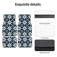 thumbnail image 5 of XMXT Waterproof Floor Mats for Cars, Flat Geometric Patterns Non-Slip Universal Fit Auto Carpet Car Decor Mat for Women Men, Set of 4, 5 of 6