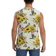 thumbnail image 4 of Fotbe Men's Bird Sunflowers Print Men's Sleeveless Muscle Tank Tops Casual T-Shirts for Gym Workout Beach-X-Large, 4 of 8
