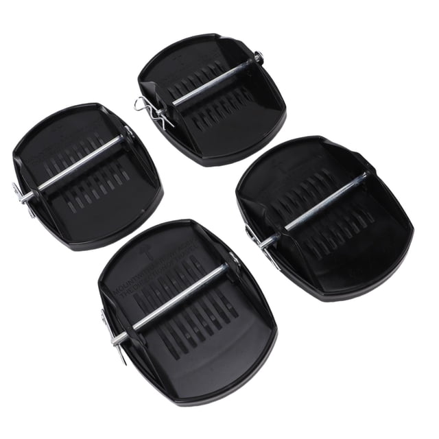 4pcs Trailer Stabilizer Leg Foot Pads with Safe Locking Pin, Jack Steady Support Foot Leg Support Stop Pads Leveller Anti Sink for Travel Trailer RV Manual Stabilizers