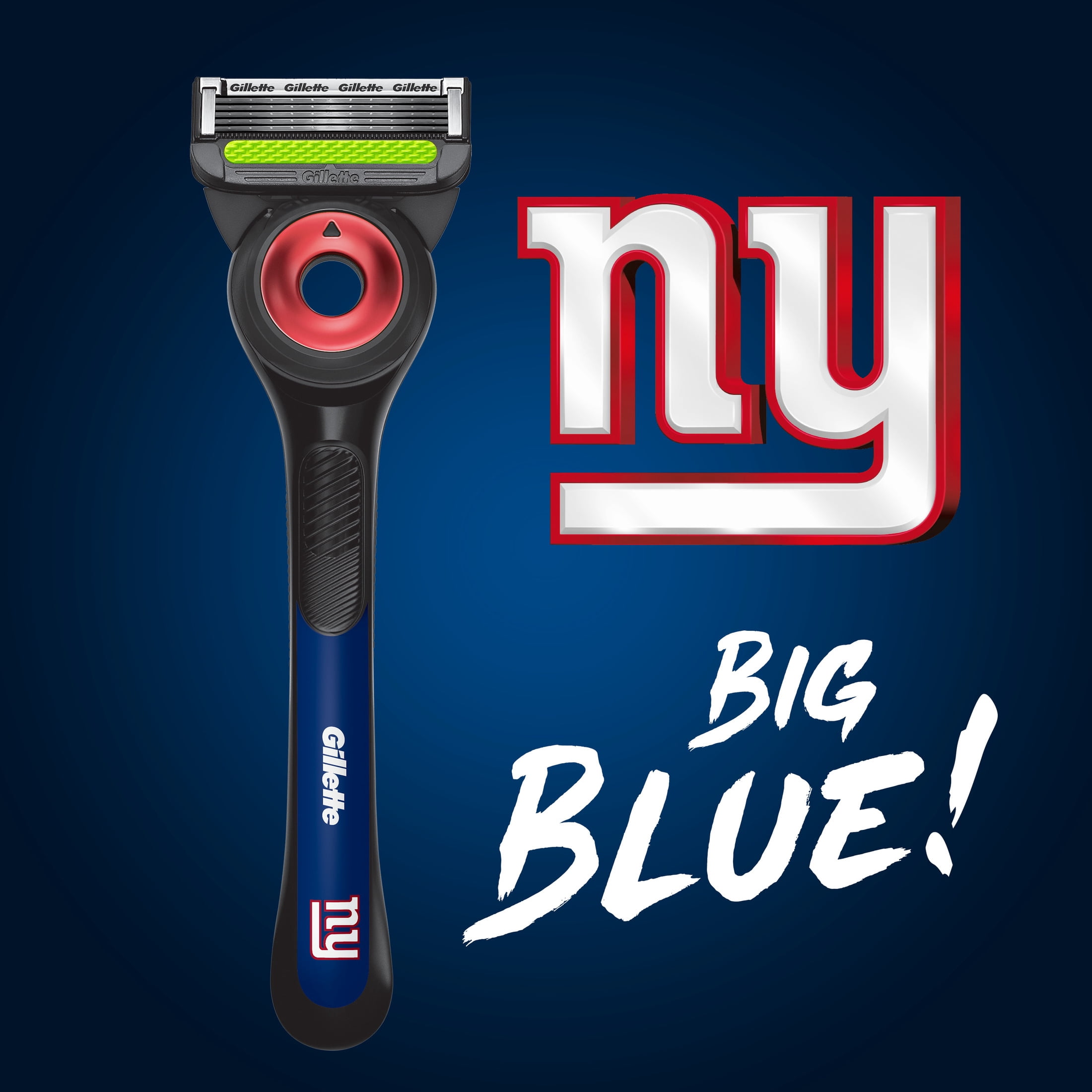 Gillette Labs Official Giants Licensed Razor for Men, Perfect for Game Day Grooming, Gillette Labs with Exfoliating Bar, 1 Handle, 1 Blade Refill