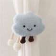 thumbnail image 3 of Unatoiry 2x Rideau Ours Durable Attache Ours Dessin Animé Résistant aux Déchirures Opération Facile Fixation Stable Bleu, 3 of 6
