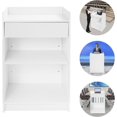 thumbnail image 4 of Wood Podium Stand Lectern, Hostess Stand with Drawer Pulpit with Storage, Wood Office Presentation Stand Load Capacity 110.23lbs for Restaurants,Churches,Seminars and Schools (White), 4 of 9