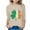 Khaki, variant on Lovzfmll Boys & Girls St. Patrick's Day Print Top, Casual Three-Quarter Sleeve Tee, Shamrock Graphic Crew Neck Shirt for Toddler 3-4 Years