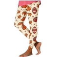 thumbnail image 3 of TaTaai Women Casual Rugby Random Print Yoga Leggings Skinny Fit Stretchy Material Ladies Gym Exercise Daily Commute Wear Non-See-Through Machine Washable Stylish Comfortable Pants Gift, 3 of 5