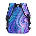 thumbnail image 4 of Disketp Swirl Blue And Purple Mochila Estampada para Hombre y Mujer – Mochila Ligera Clásica con Múltiples Bolsillos para Universidad, Trabajo y Viajes-One Size, 4 of 5
