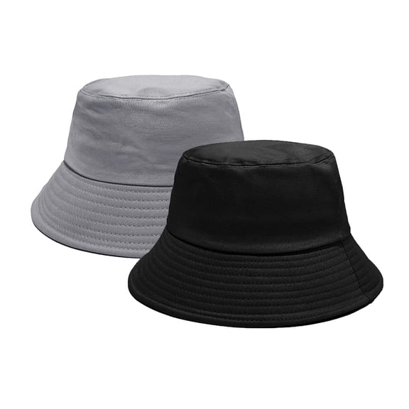 2 Packs Bucket Hat for Women Men Cotton Hats Sun Beach Fishing Cap Outdoor
