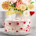 thumbnail image 4 of Happy Birthday Cake Toppers, Stars Cake Toppers Confetti Balloon Cake Topper For Girl Kid Women Party Decor, 12pcs-Style:Style 1;, 4 of 5