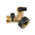 thumbnail image 4 of Expert Gardener  2-Way Y Hose Brass Shut-Off Connector, 4 of 15