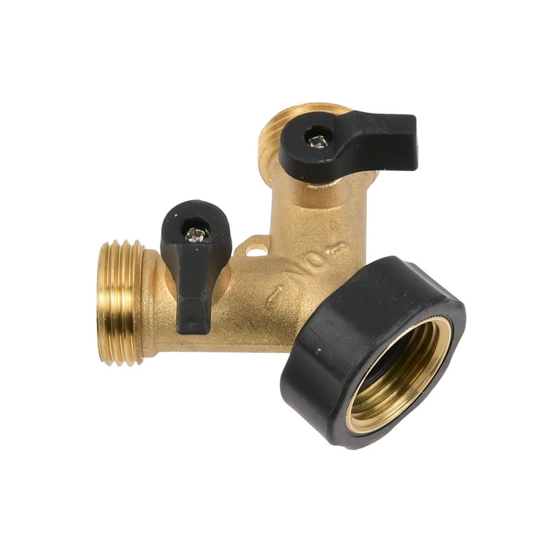 Expert Gardener Brass 2-Way Y Hose Shut-Off Connector photo 2