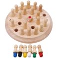 thumbnail image 3 of Juego de fiesta para niños, juego de ajedrez con memoria de madera, juego de mesa de bloques divertidos, juguetes educativos de habilidad cognitiva de Color para niños Xemadio LN-0161, 3 of 7