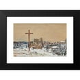 thumbnail image 2 of Harvey T. Dunn 24x17 Black Modern Framed Museum Art Print Titled - Cross on a Winter Hilltop (1918), 2 of 5