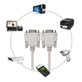 thumbnail image 3 of Methold Universal 1,5/3/5M F/F Serial RS232 Cable de módem nulo a DB9 FTA conexión cruzada 9 pines COM convertidor de Cable de Juegos de teclado y mouse para computadora 5m y blanco 5m, 3 of 6