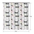 thumbnail image 5 of White Cow Moo Pattern Shower Curtain 72"x72" ,Bathroom Decorative Shower Curtains Set with 12 Hooks,Modern Waterproof Washable Shower Curtain, 5 of 6