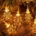 thumbnail image 6 of Warm White LED Christmas Tree String Lights - (236.22in/600cm 40LED) Plug-In Design for Indoor/Outdoor Festive Decor, Perfect for Christmas Parties, Trees, Windows, Durable Bulbs, Soft Glow, Yellow 1, 6 of 7