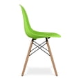 thumbnail image 3 of Modholic Eiffel Chair With Wood Legs, Green, 3 of 6