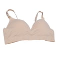thumbnail image 4 of Sujetador de lactancia sin costuras y sin aros para embarazadas, ropa interior de lactancia con cierre frontal, color piel XL=90=40, 4 of 14