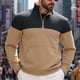 thumbnail image 4 of pstuiky camisas de hombre de manga larga, Sudadera con capucha informal de manga larga con cuello alto y bolsillo y media cremallera para hombre top de hombre xxxl, 4 of 9