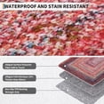 thumbnail image 2 of HOMERRY Washable Bordered Runner Rug for Hallway 2' x 6' Non-Slip Modern Braided Print Accent Indoor Carpet, Pink, 2 of 5