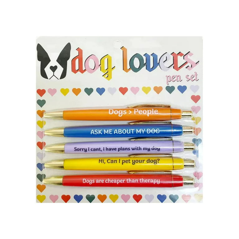 5PCS Cat Lovers Ballpoint Pens with Stylus Tip Funny Phrase for Home School  Office Supplies 