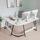 thumbnail image 2 of Home Office Writing Desk Modern L-Shape Computer Desk,Metal, 51.18 x 19.68 x 29.13 Inches My Lux Decor Round, 2 of 8