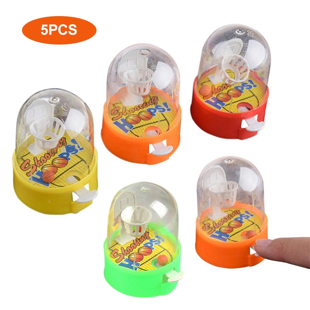 Electronicheart 5pcs Mini Finger Basketball Shooting Game Handheld Desktop Table Basketball Game Toys