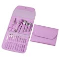 thumbnail image 1 of Tignapoo Stainless Steel Manicure Set with Foldable PU Case, 16-Piece Nail Care Kit in Assorted Colors (Green, Rose Gold, Purple, Blue, Black), 1 of 5