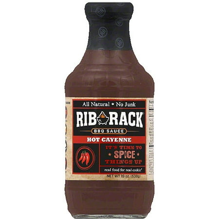 Rib Rack Hot Cayenne BBQ Sauce, 19 oz, (Pack of (The Best Rib Sauce Ever)