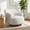 White, variant on Spruce & Spring Modern Upholstered Swivel Accent Chair with Wood Base Green, Single