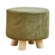 thumbnail image 4 of Reposapiés redondo pequeño otomano estable con patas de madera Creative Change Verde, 4 of 9