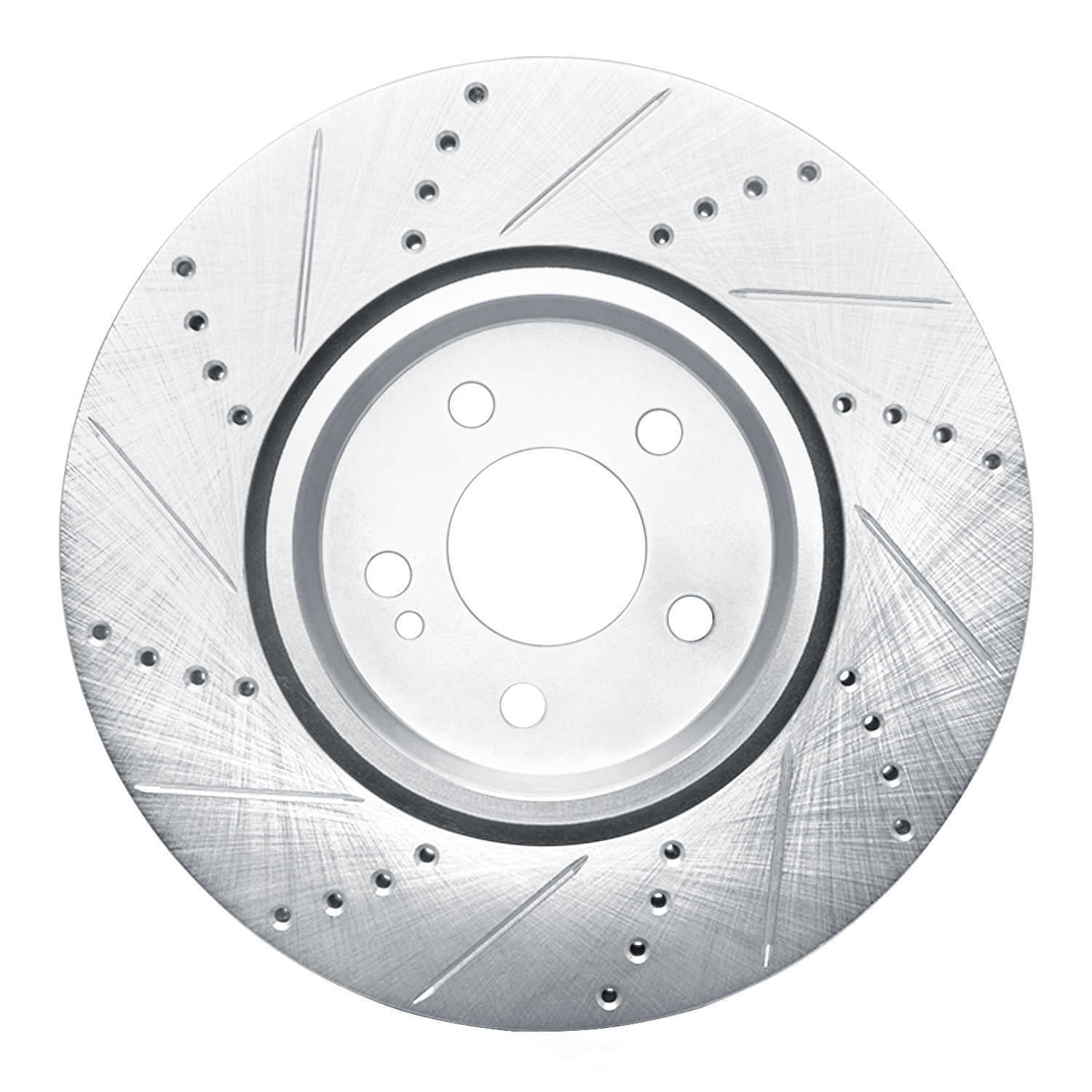 Dynamic Friction Company 631-63162R DFC Brake Rotor - Drilled And Slotted - Silver