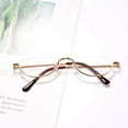 thumbnail image 5 of Agstum Retro Metal Half Moon Reading Glasses with Spring Hinge Half Rimless Readers, 5 of 7