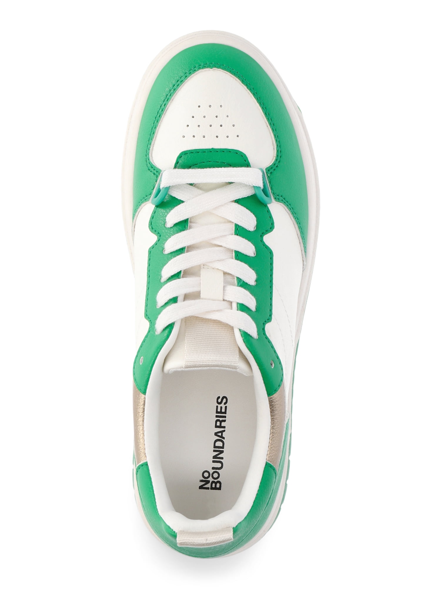 No Boundaries Women's Lace Up Court Sneakers