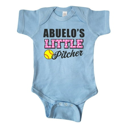 

Inktastic Abuelos Little Pitcher Softball Gift Baby Girl Bodysuit