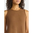 thumbnail image 4 of Time and Tru Women's Sleeveless Ribbed Swing Dress, Sizes XS-XXXL, 4 of 5