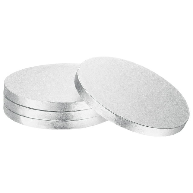 4pcs Bases para Pasteles, Base Redonda de 12 Pulgadas, Tablero de Pastelería a Prueba de Grasa Negro
