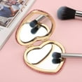 thumbnail image 2 of Compact Folding Makeup Mirror Butterfly/ Heart Shaped Magnifying Mini Vanity Mirror, Portable Travel Makeup Mirror Double-Sided Cute Glitter Cosmetic Mirror for Women Home Office Valentine's Day, 2 of 7