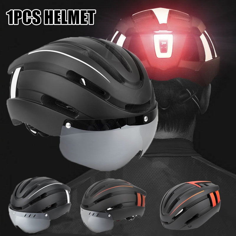 Cycling LED Warn Light Bicycle Helmet Bike Ultralight Helmet USB 57-62cm 